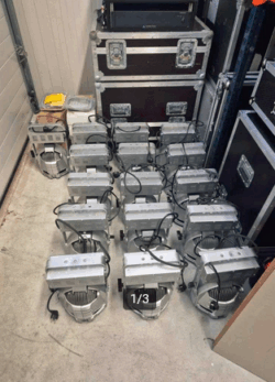 16x Elation Opti Par CDM 150 Silver (Studio Par II)